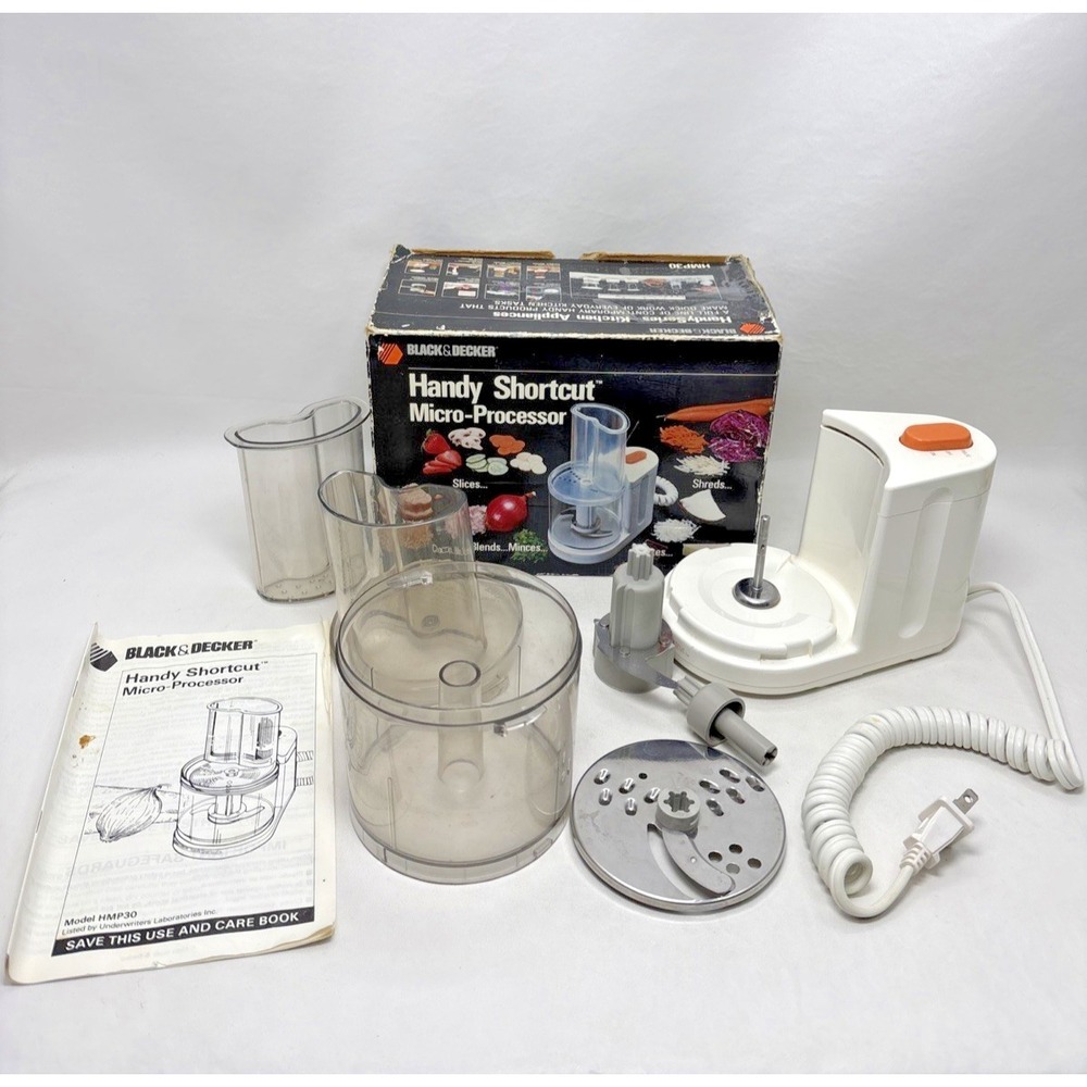 VTG Black & Decker Handy Shortcut Micro-Processor HMP30 Mini Food Processor